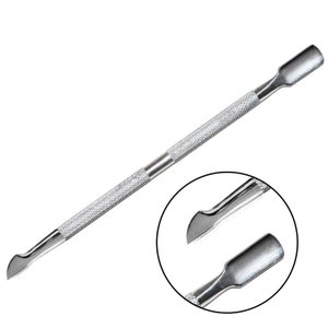 Cuticle Pusher and Spoon Nail Cleaner, Remove Excess Cuticle Residue for Fingernails and Toenails, Stainless Steel Manicure Pedicure Tool