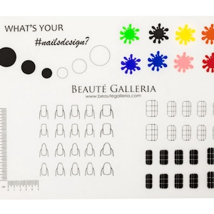 Rollable Silicone Nail Art Stamping Mat for Reverse Stamping | Nail Decals Practice Washable Mess-Free Mat