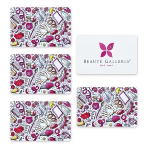 Beaute Galleria 5 Pack Nail Art Stamping Scraper Card Set Reusable Nail Stamping Tool for DIY Design Nail Artist Manicure Stamping Décor