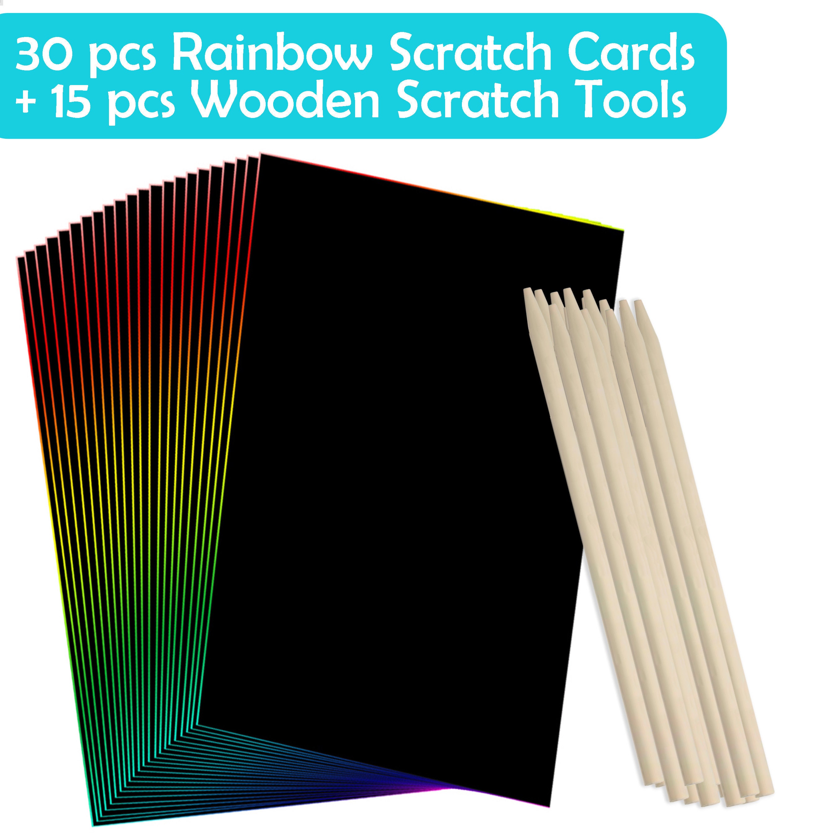 Creative Kids Rainbow Scratch Paper Craft Set - 185 Pieces – White Rabbit  Kids