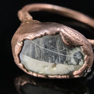 Long Island Beach Stone and Copper Ring image 3