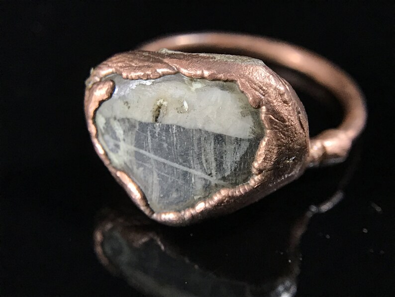 Long Island Beach Stone and Copper Ring image 4