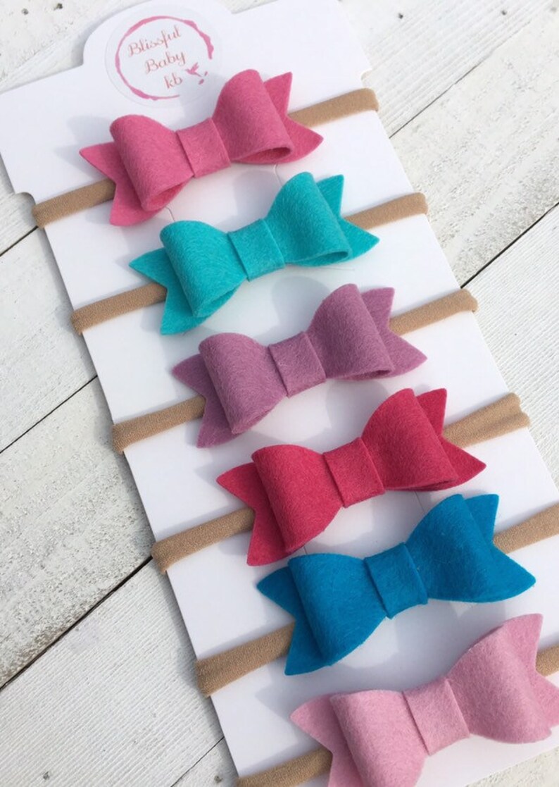 Little baby headbands thanksgiving headbands toddler headbands felt headbands newborn headbands thanksgiving hair bows baby headbands