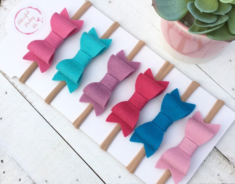 Little baby headbands thanksgiving headbands toddler headbands felt headbands newborn headbands thanksgiving hair bows baby headbands