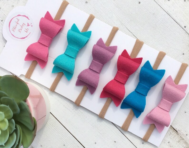 Little baby headbands thanksgiving headbands toddler headbands felt headbands newborn headbands thanksgiving hair bows baby headbands