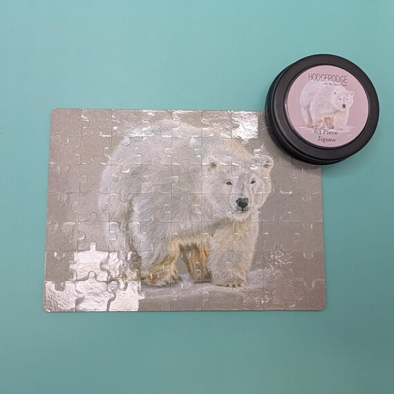 Polar bear Jigsaw Puzzle: 63 Piece in Travel Tin