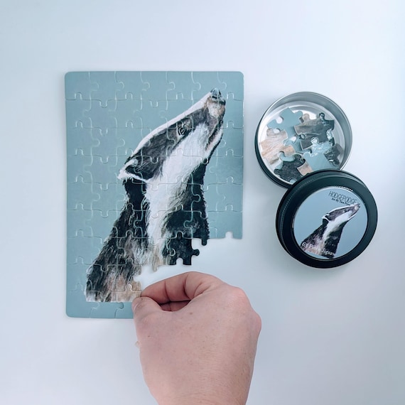 Badger Jigsaw Puzzle: 60 Piece Hardboard Puzzle in Tin