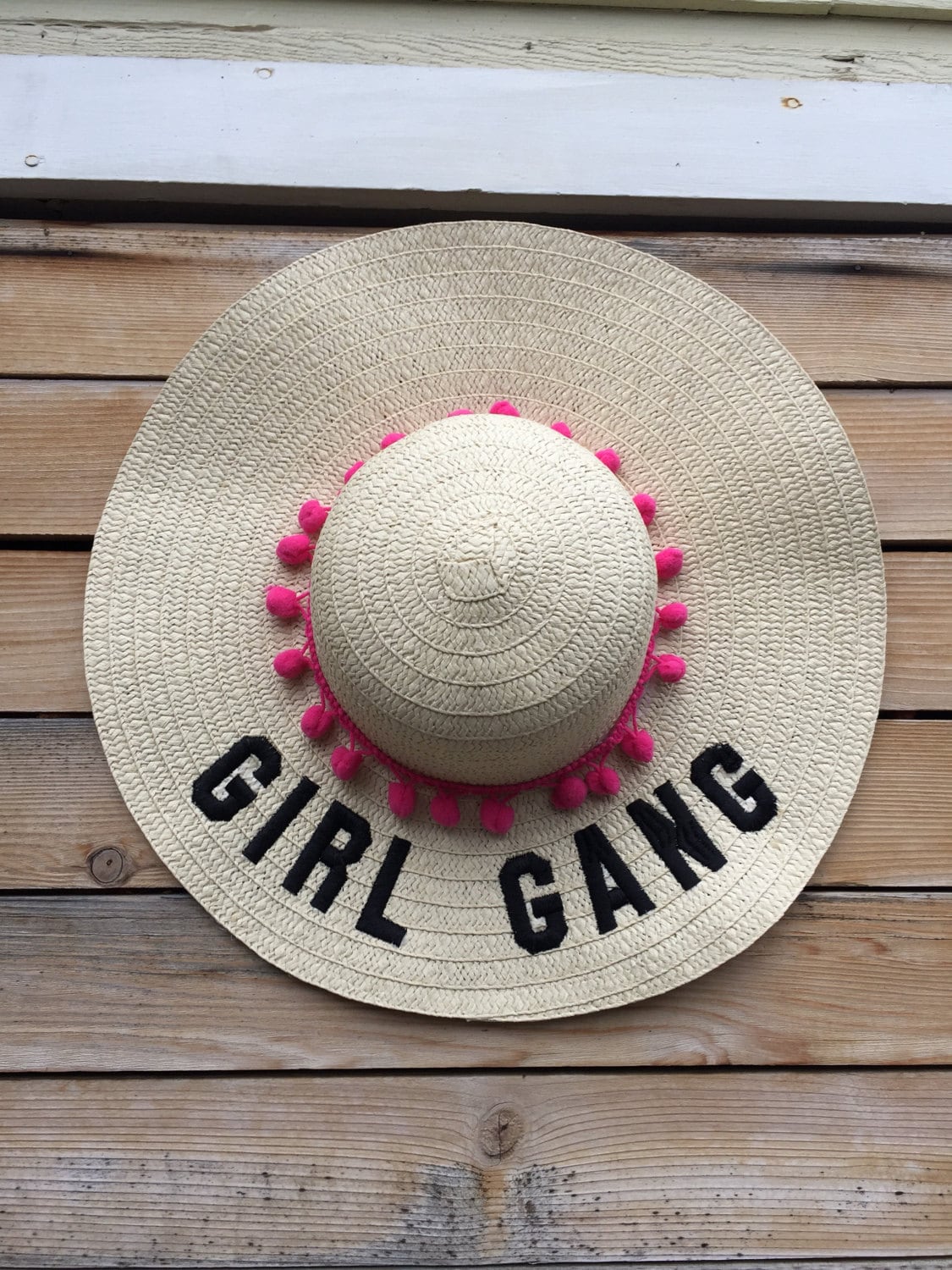embroidered floppy beach hat