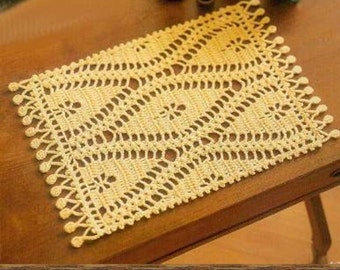 Crochet doily -  Square doilies - Yellow doily - Home decor - Crochet doilies - Mother's Day - Handmade - Handmade tablecloth