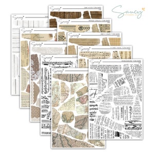 Torn Paper Sticker Collection | Journaling | Sticker Kit | Bullet Journal Stickers | Journal Stickers | Planner  Stickers | Journal | Bujo
