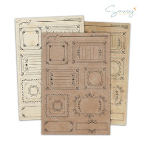 Decorative Frames | Journaling | Sticker Kit | Bullet Journal Stickers | Journal Stickers | Planner  Stickers | Journal Kit | Bujo