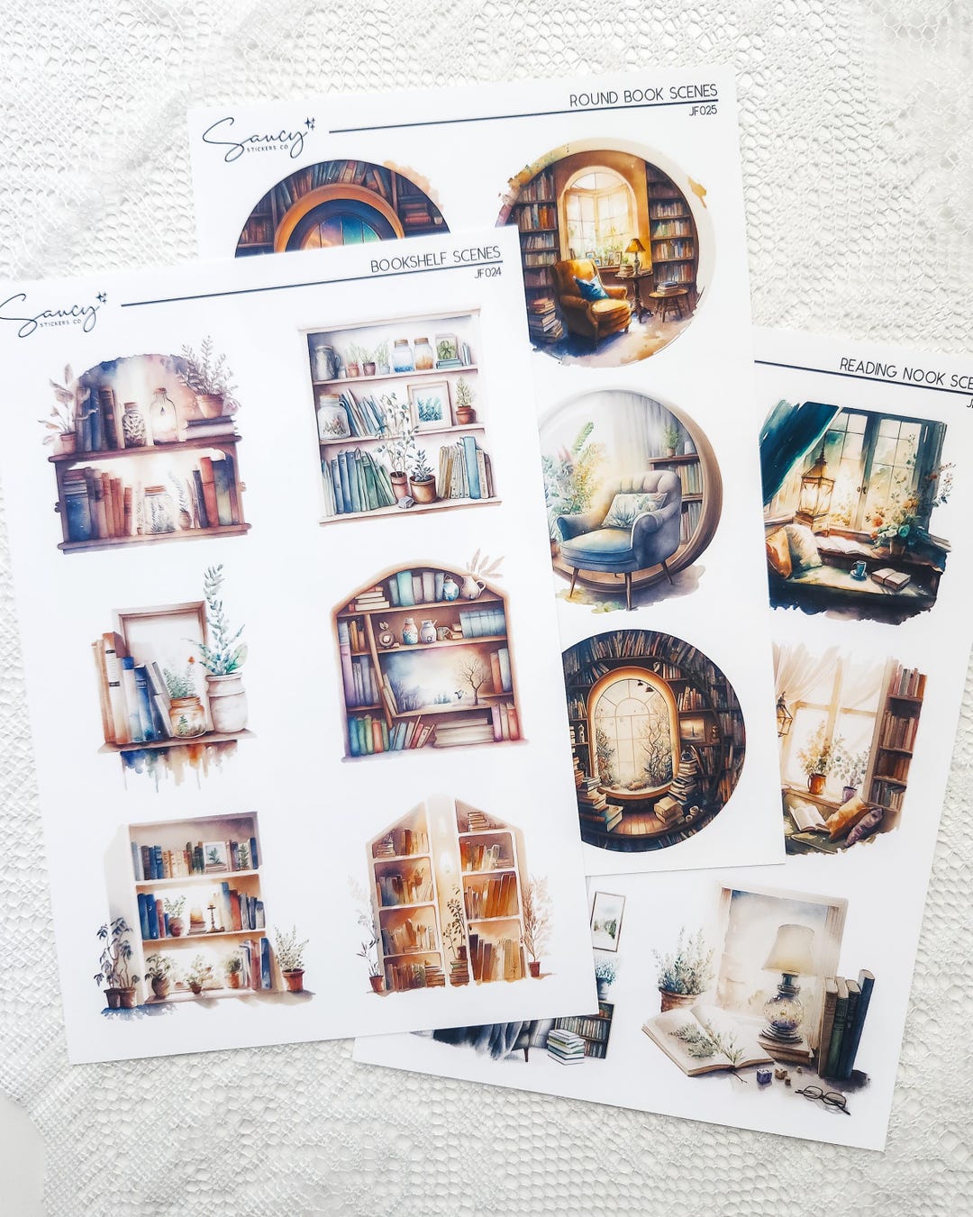 Bookish Scenes | Journaling | Sticker Kit | Bullet Journal Stickers ...