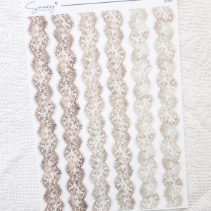 Stained Lace - Wide | Journaling | Sticker Kit | Bullet Journal Stickers | Journal Stickers | Planner  Stickers | Journal Kit | Bujo