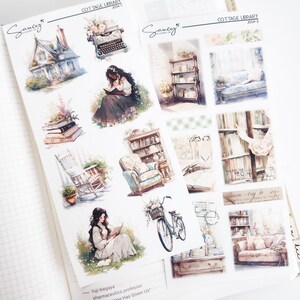 Cottage Library Journaling Kit | Sticker Kit | Bullet Journal Stickers | Journal Stickers | Planner Stickers | Journal Kit | Spring Stickers