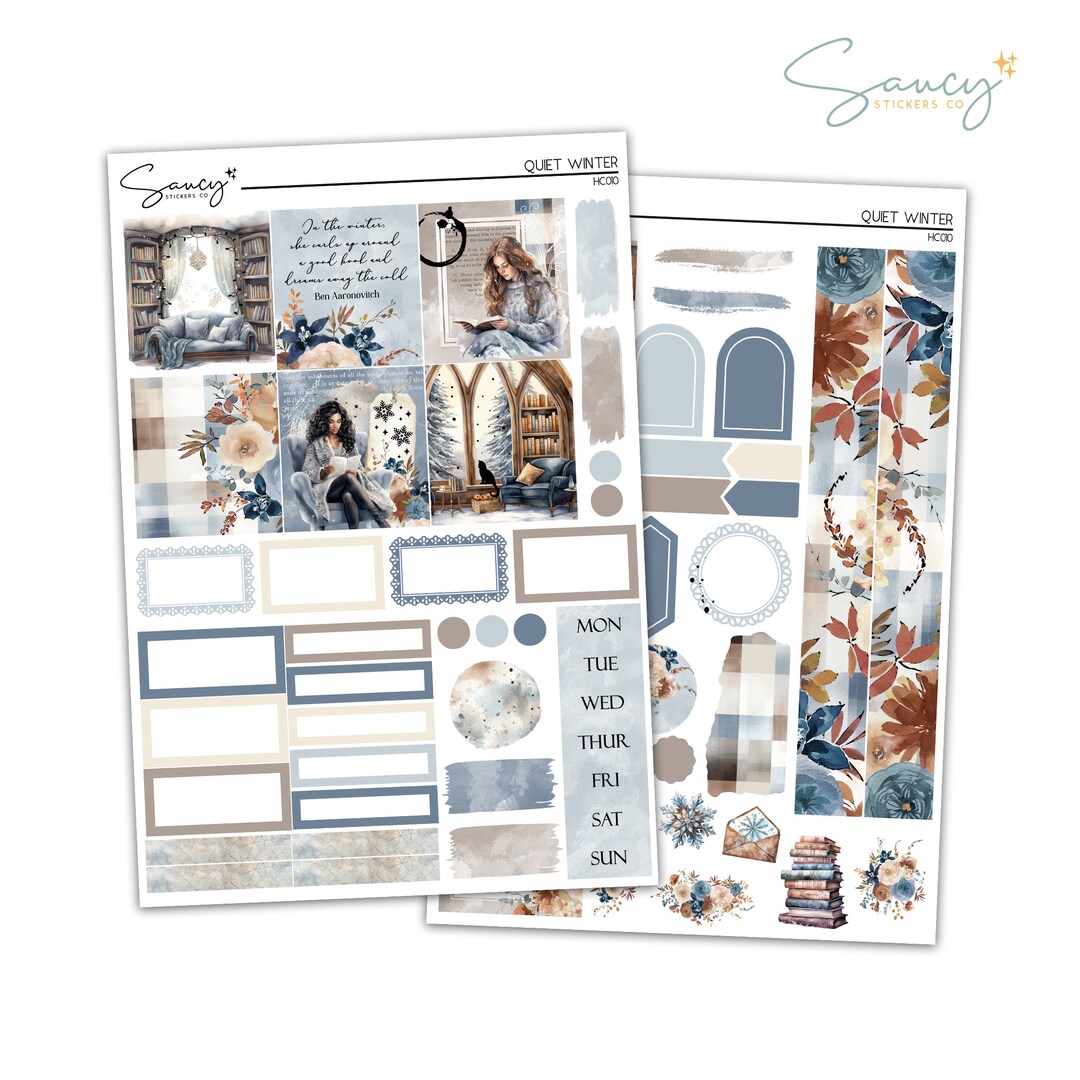 Quiet Winter Hobonichi Cousin A5 Planner Kit Sticker Kit Bullet Journal ...