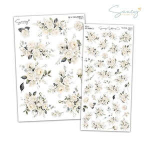 New Beginnings Floral Deco | Journaling | Sticker Kit | Bullet Journal Stickers | Journal Stickers | Planner Stickers | Journal Kit