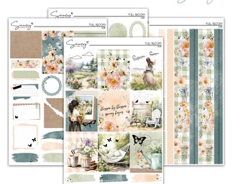 Full Bloom | Foiled Weekly Planner Sticker Kit | Stickers | Planner Stickers | Spring Stickers
