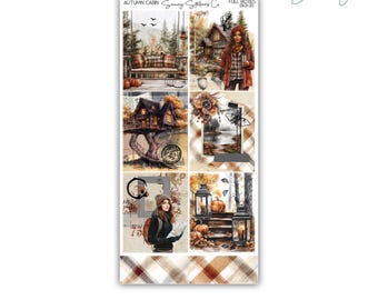 Autumn Cabin Full Boxes | Journaling | Bullet Journal | Journal Stickers | Planner Stickers | Autumn Stickers | Fall stickers
