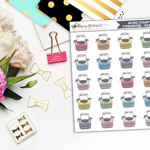 Typewriter Word Count Tracker Writer Planner Stickers image 3