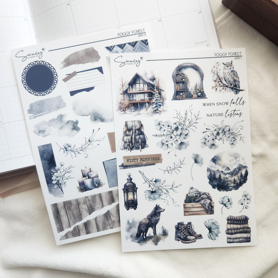 Foggy Forest Journaling Sticker Kit Bullet Journal Stickers Journal ...