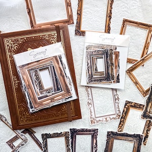 Antique Frames Sticker Die Cuts | Ephemera | Journaling | Scrapbook | Junk Journal | Stickers