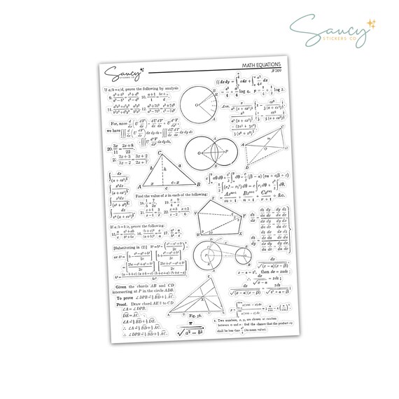 Printable Math Journal Labels