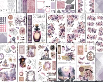 Charmed Decorative Sticker Kit, Journal Stickers, Journaling, Planner Stickers, Planner, Halloween stickers, witch stickers for journals