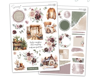 Cozy Cabin | Journaling | Sticker Kit | Bullet Journal Stickers | Journal Stickers | Planner Stickers | Journal Kit | Winter Sticker