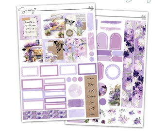 Lilac | Hobonichi Cousin A5 Planner Kit | Sticker Kit | Bullet Journal Stickers | Journal Stickers | Planner Stickers