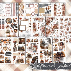 Autumn Cabin Decorative Sticker Kit | Journal Stickers | Journaling | Planner Stickers | Bujo | Planner | Autumn Stickers | Fall stickers