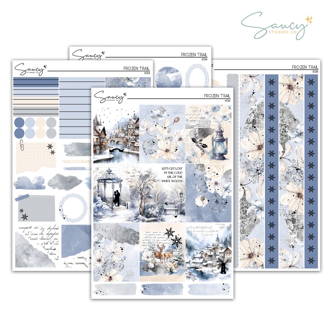 Frozen Trail Foiled Weekly Planner Sticker Kit Stickers Winter Stickers ...