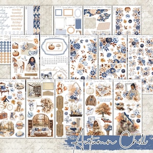 Autumn Chill Decorative Sticker Kit | Journal Stickers | Journaling | Planner Stickers | Bujo | Planner | Autumn Stickers | Fall stickers