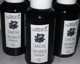 Peppermint Charcoal Toothpaste / Whitening Tooth Paste / Mouth Detox