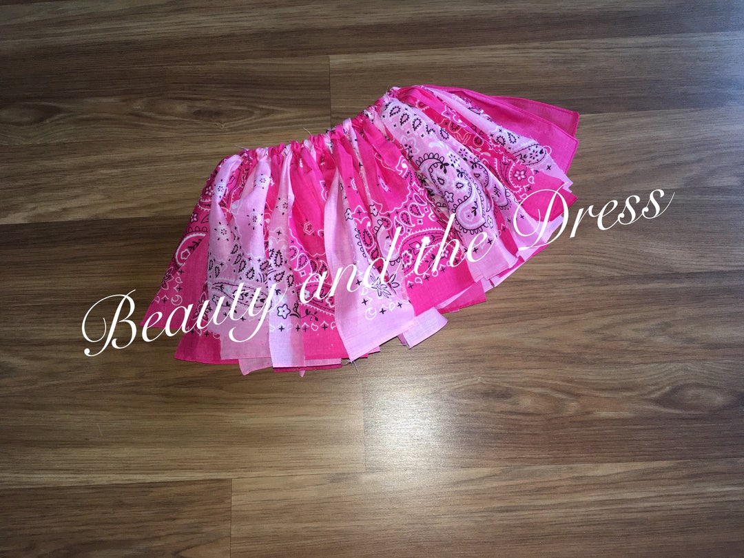 Valentine's Day Bandana Tutu, Bandana Tutu, Hot Pink Bandana Tutu
