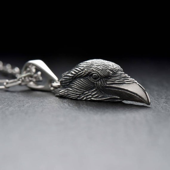 collier argent corbeau collier argent corbeau