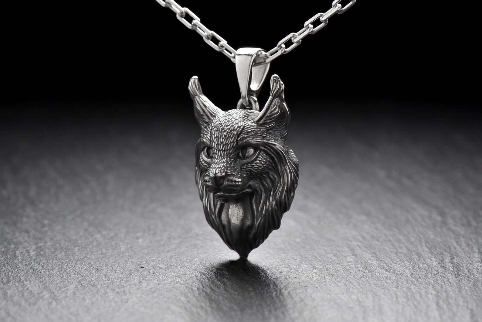 Lynx jewelry Lynx necklace Maine Coon jewelry Cat necklace Etsy