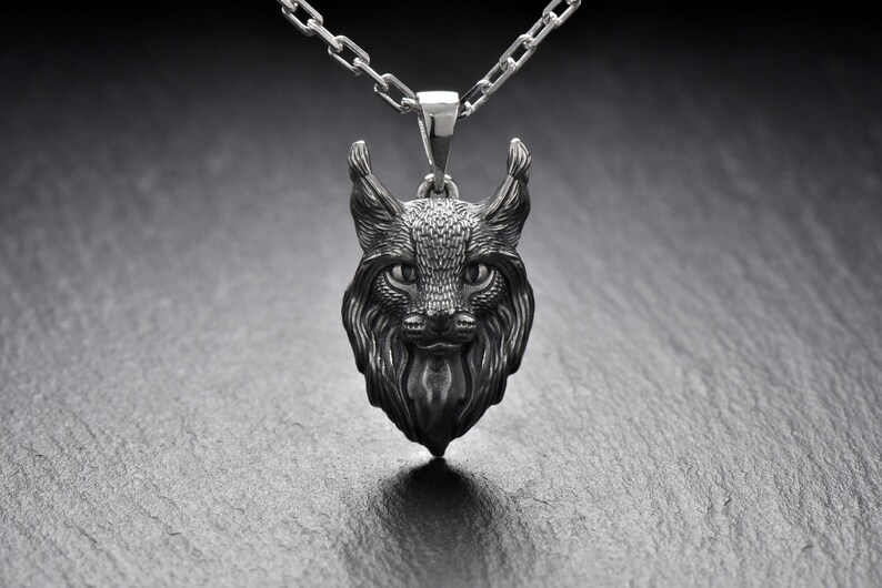 Lynx jewelry Lynx necklace Maine Coon jewelry Cat necklace Etsy