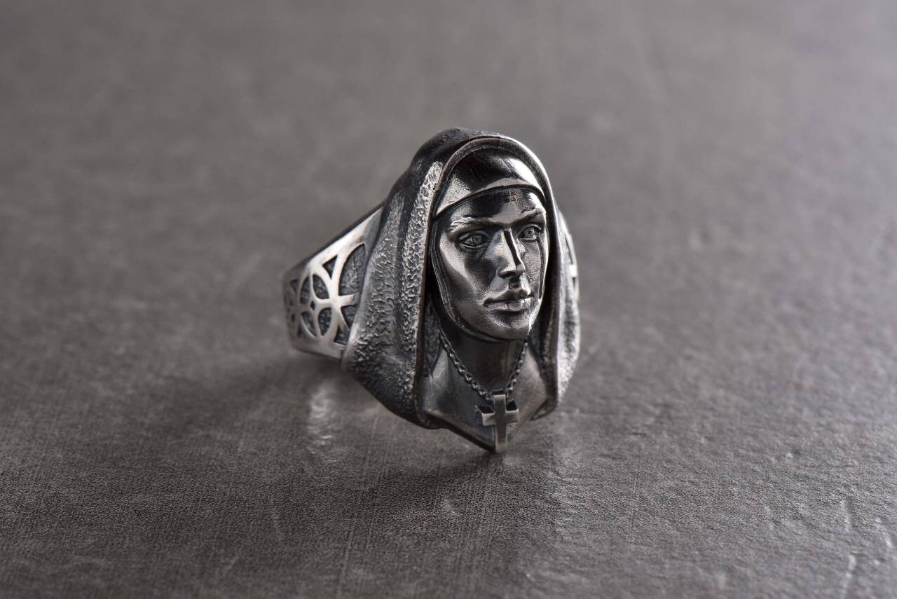 Nun Ring Nun Jewelry Religious Jewelry Halloween Jewelry Etsy