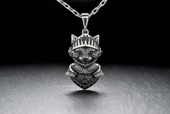 cat necklace silver