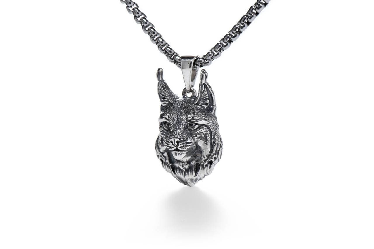 Lynx jewelry Lynx necklace Bobcat jewelry Cat necklace Lynx Etsy