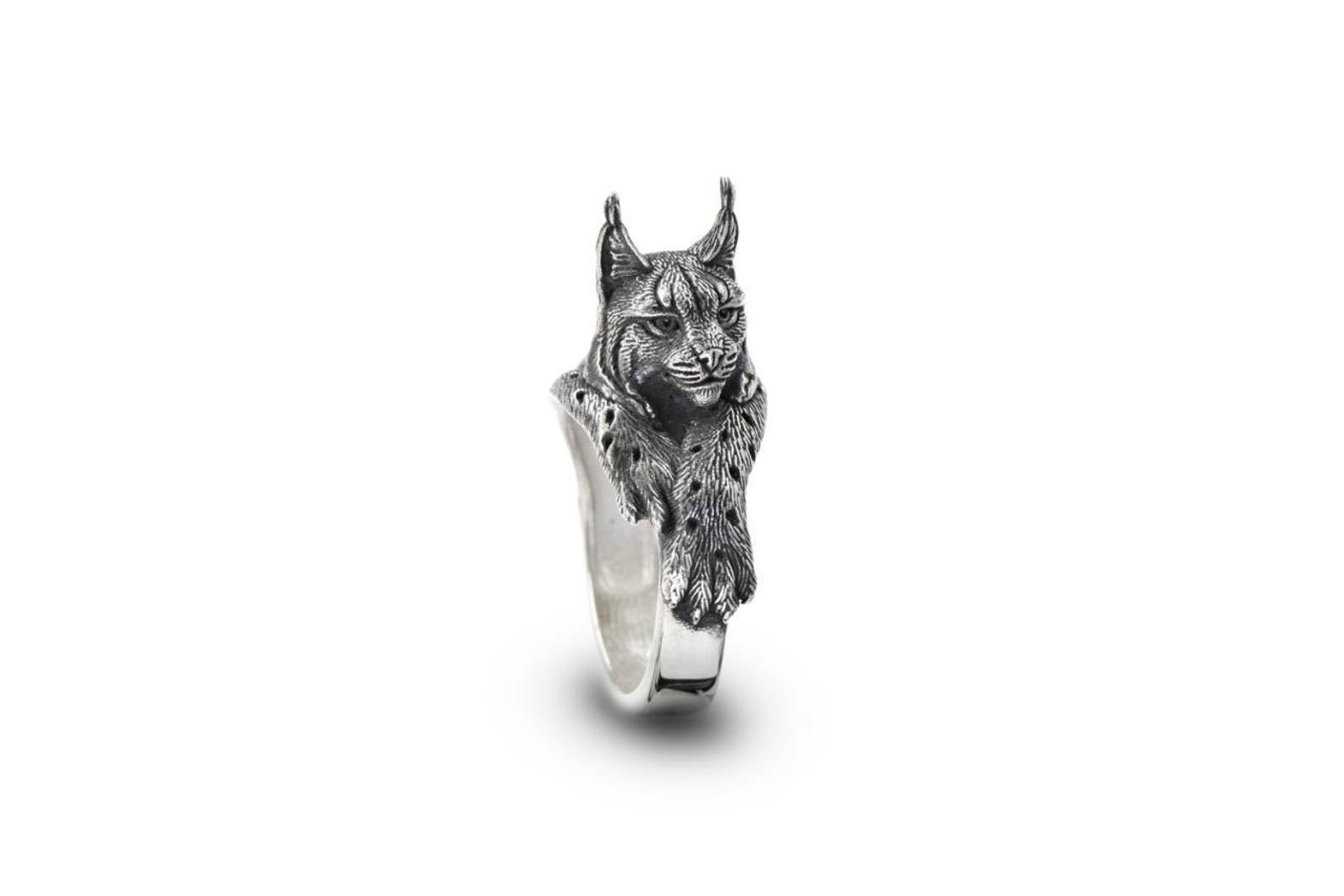 Lynx ring Lynx jewelry Maine Coon jewelry Bobcat ring Animal | Etsy