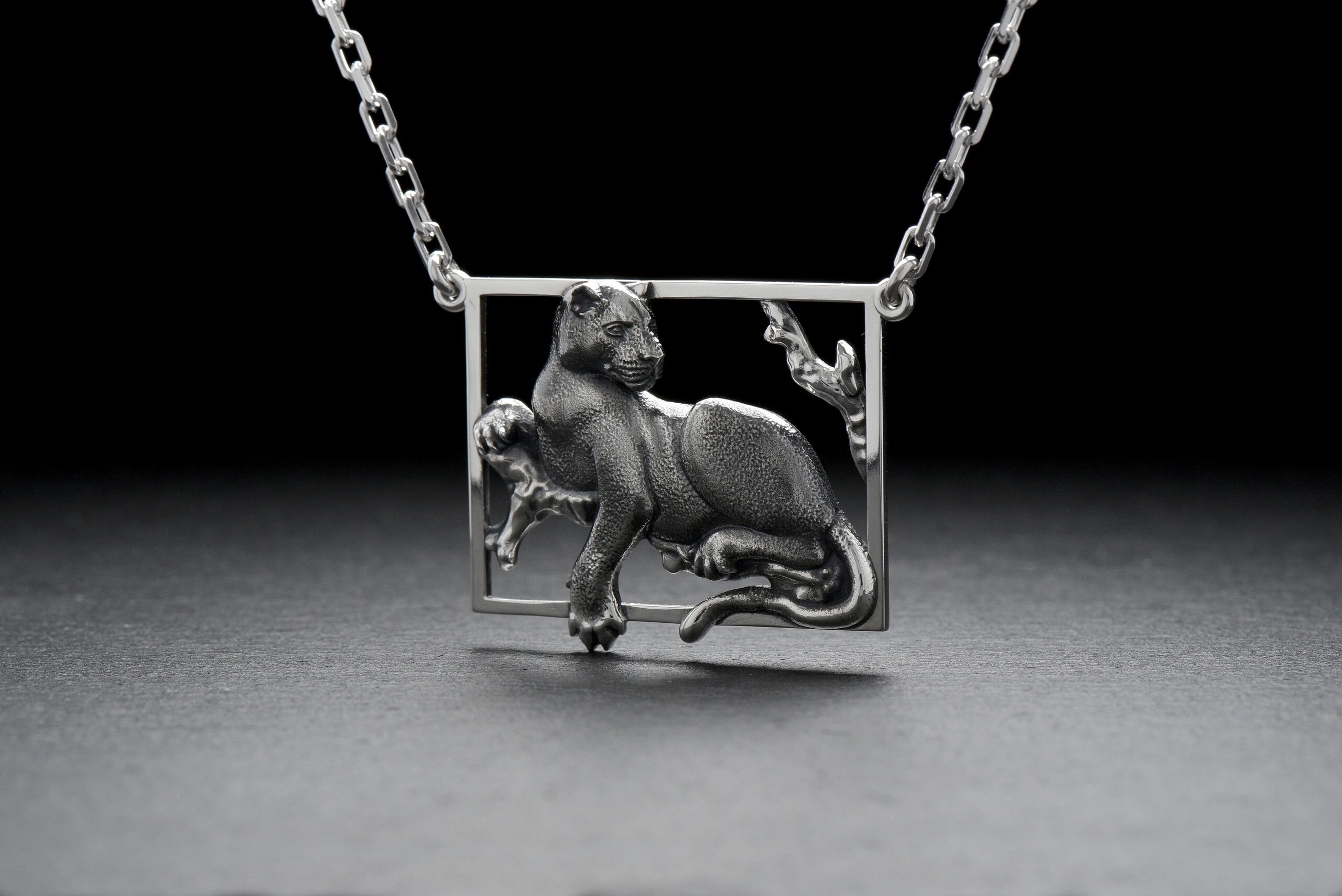 Panther Necklace Panther Pendant Panther Jewelry Black Panther Etsy