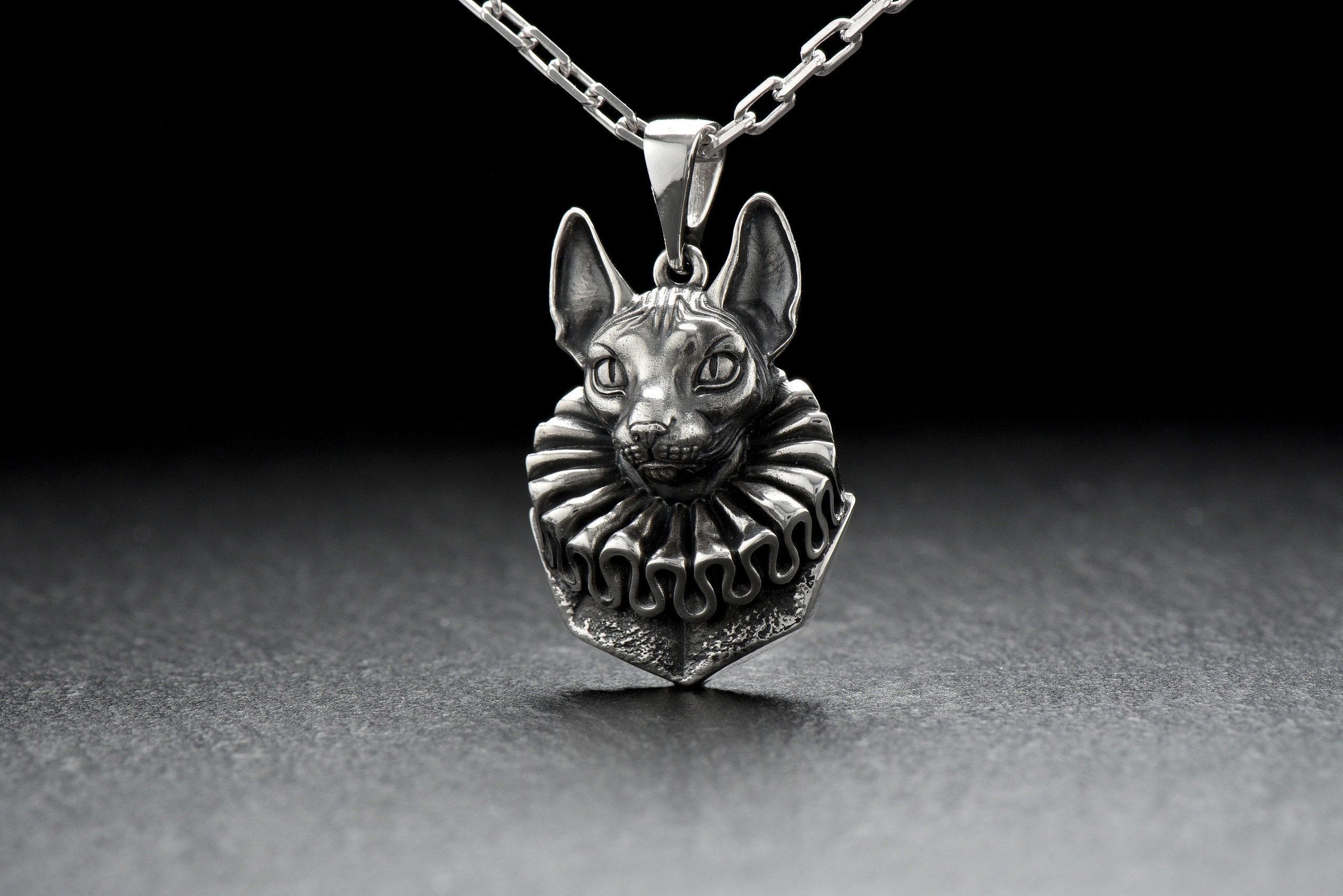 Cat jewelry Sphynx jewelry Cat sphynx pendant Spanish collar Etsy
