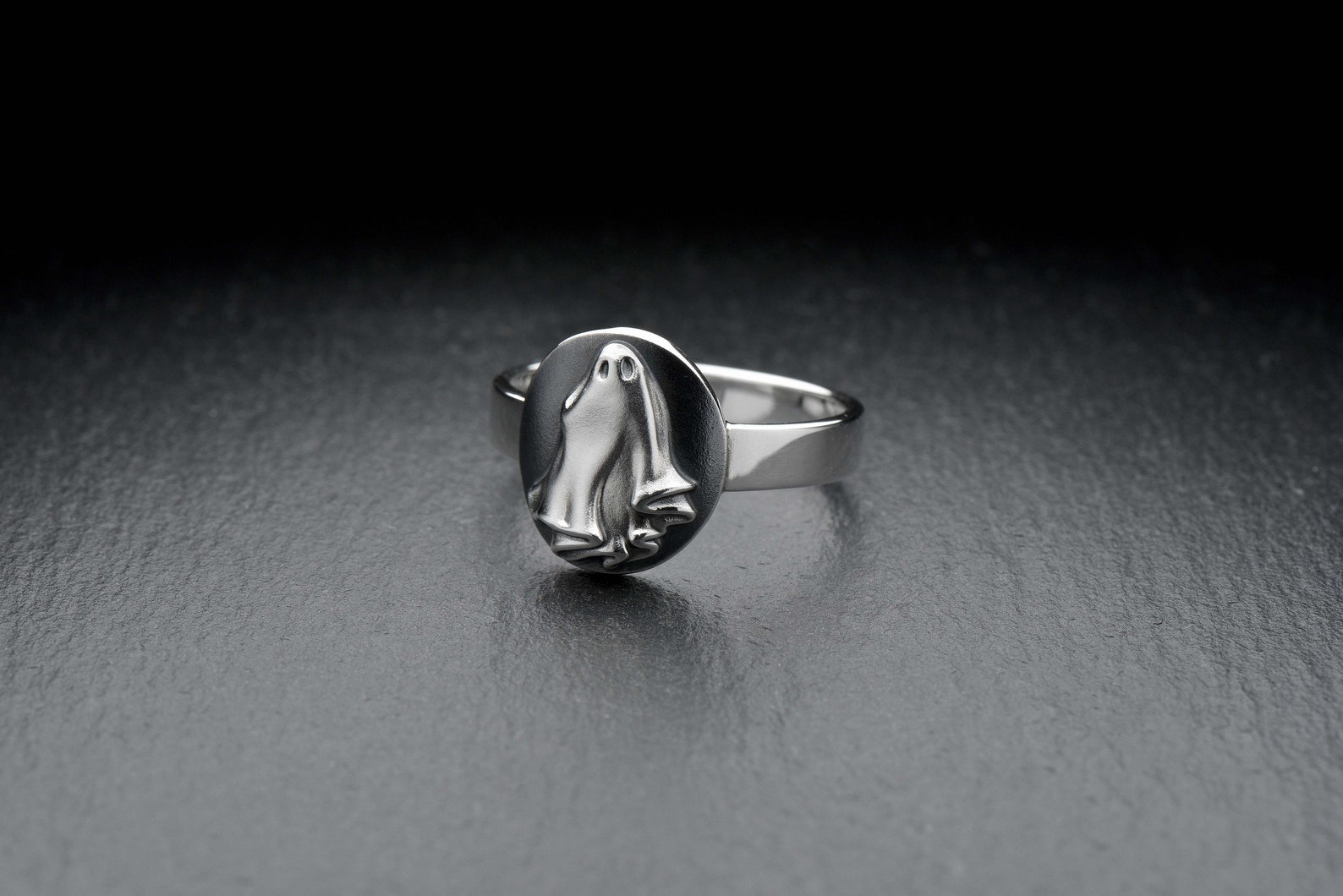 Ghost ring Cute Ghost ring Halloween ring Ghost jewelry Silver Etsy