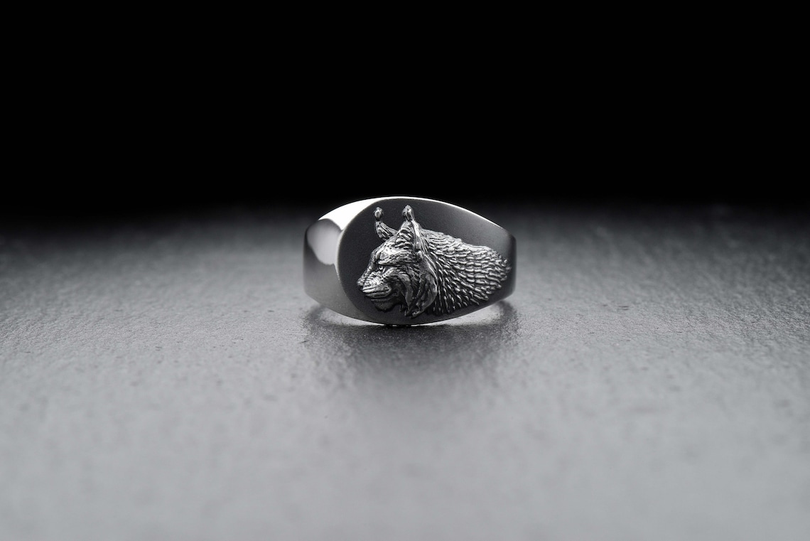 Lynx ring Lynx ring Lynx jewelry Bobcat ring Animal Etsy