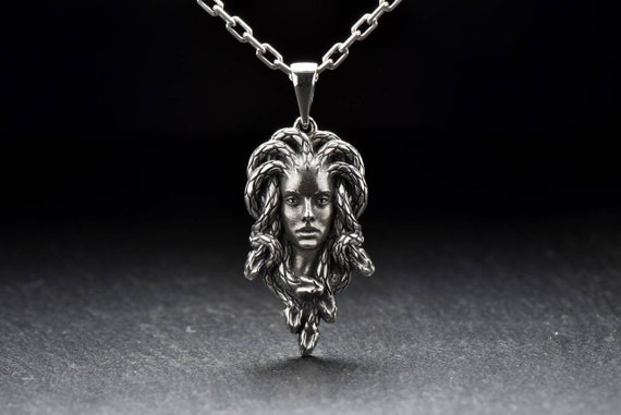 medusa silver pendant