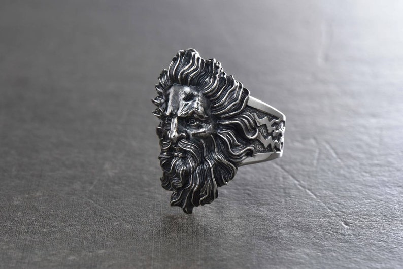Zeus ring Silver Greek jewelry Mythology jewelry Zeus jewelry Etsy