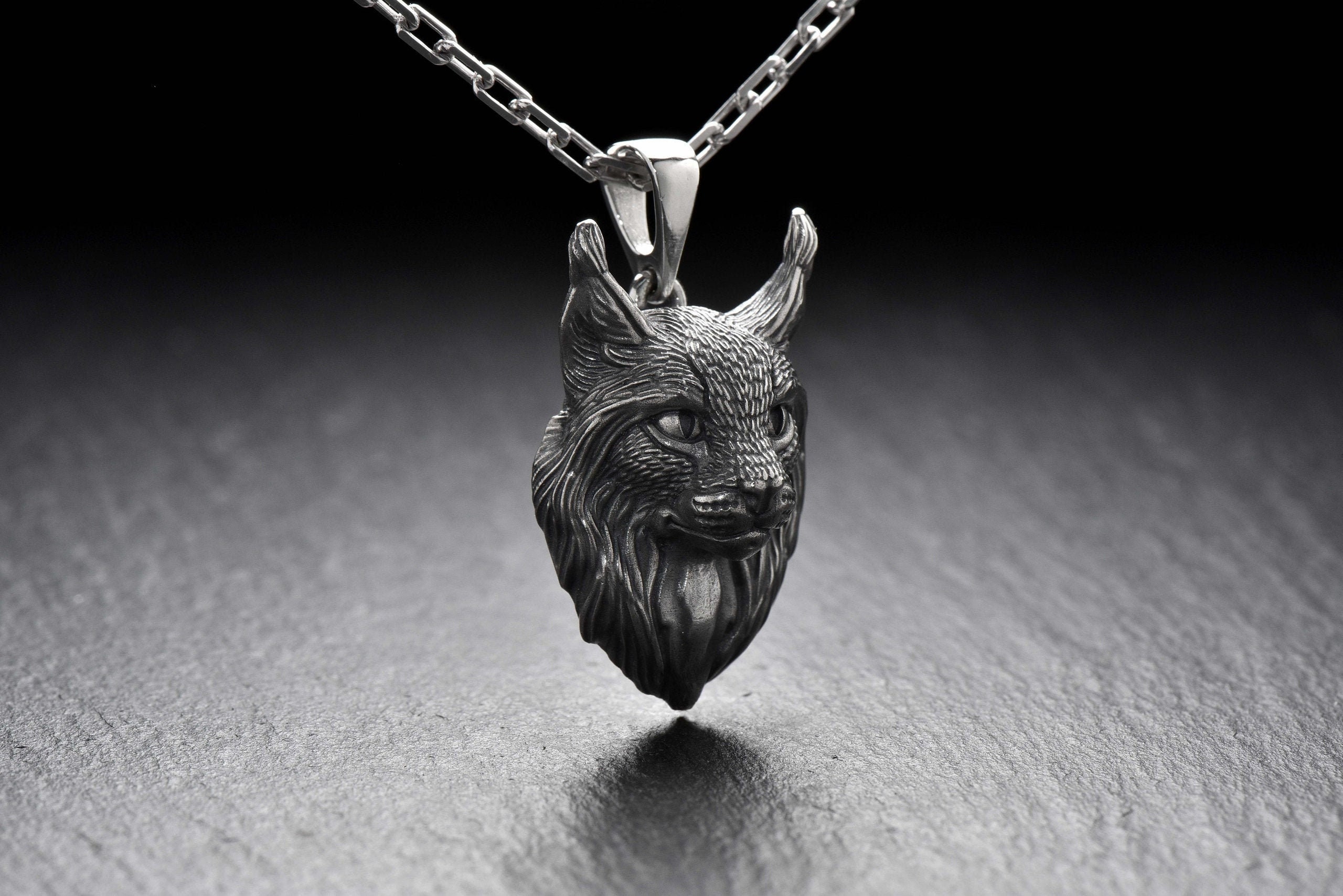 Lynx jewelry Lynx necklace Maine Coon jewelry Cat necklace Etsy