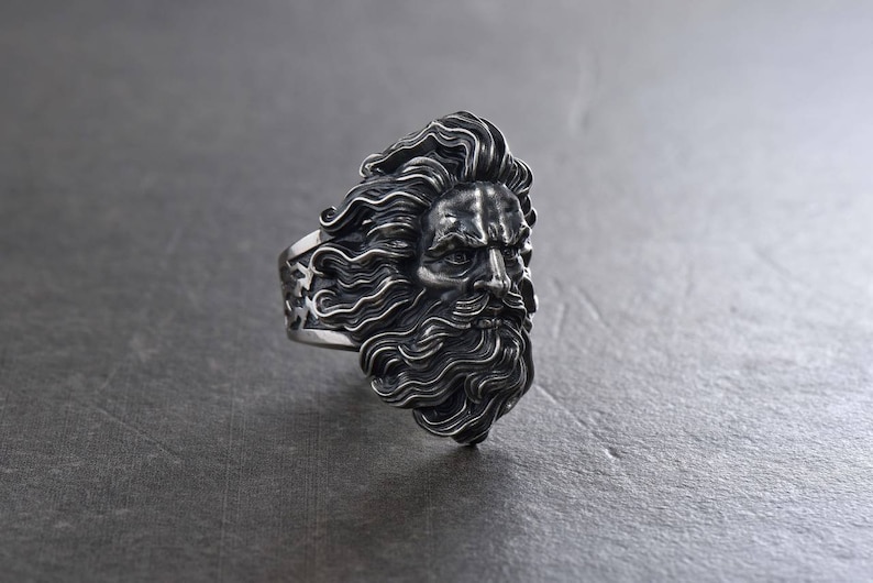 Zeus ring Silver Greek jewelry Mythology jewelry Zeus jewelry Etsy