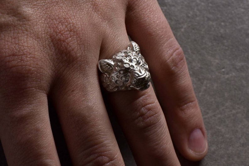 Leopard Ring Leopard Jewelry Animal Ring Cat Ring Sterling Etsy